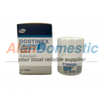 Dostinex (stealth), 1 bottle, 8 tabs, 0,5 mg/tab..